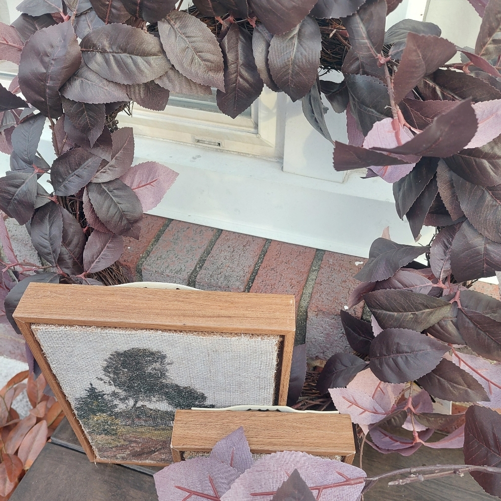 4 Pc Hearth And Hand Magnolia Wall Art Wreath And Leaf Plant In Vase - Picture 4 of 4